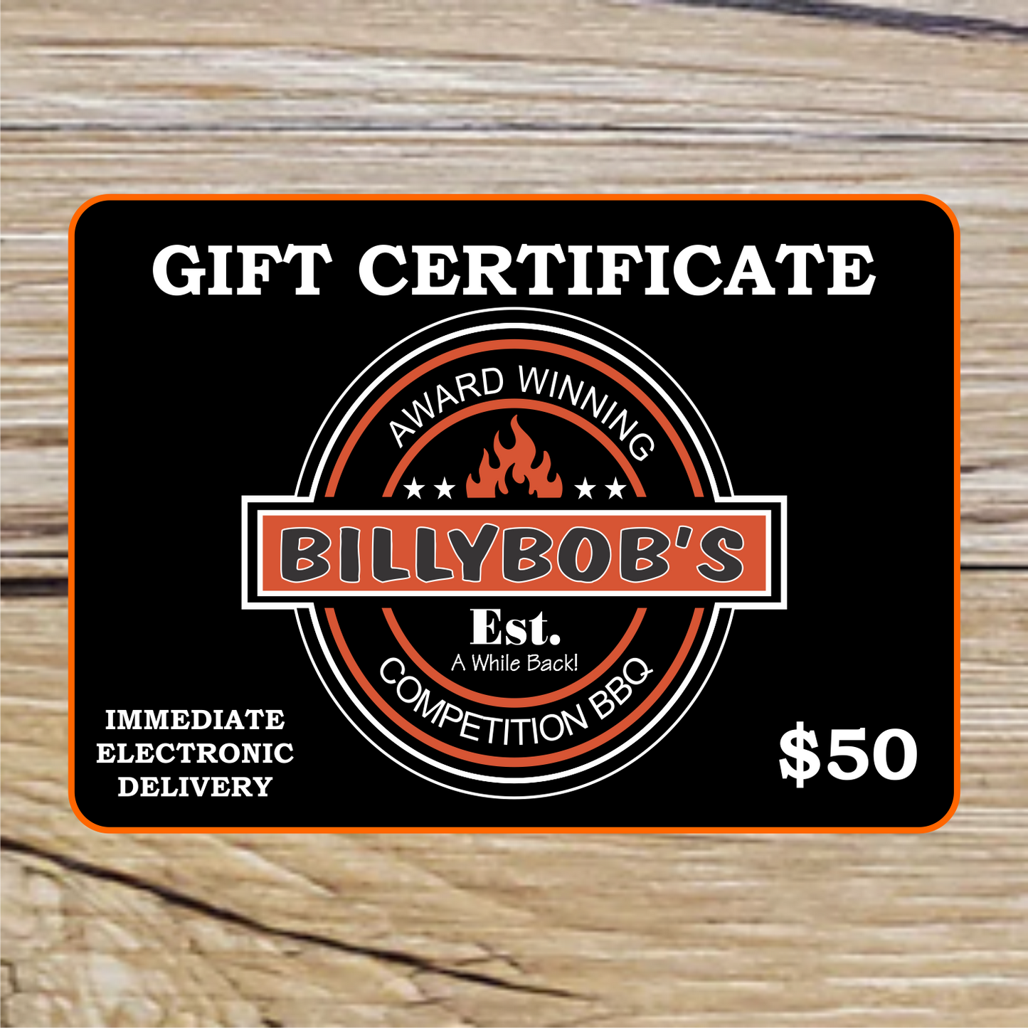 (GC3) BillyBob's $50 Gift Card