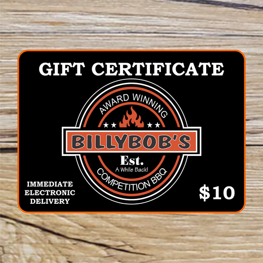 (GC1) BillyBob's $10 Gift Card