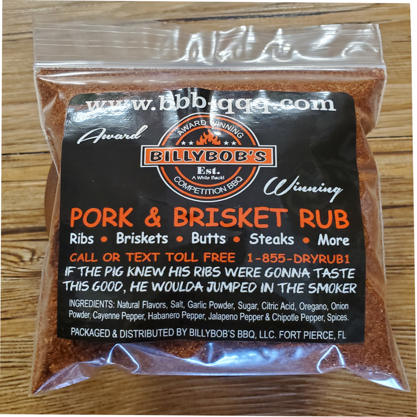 (BB0) Free Sample BillyBob's Pork & Brisket Rub (Discount applied at Checkout)